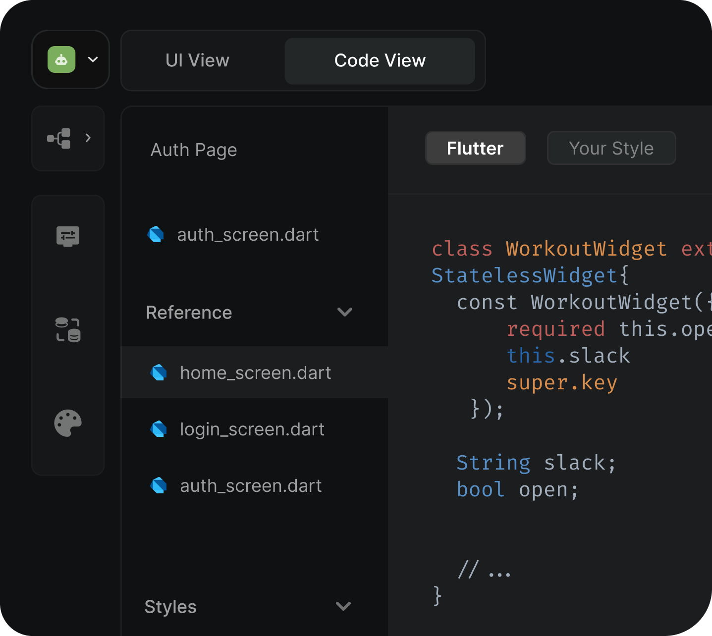 Visual + Code Editor
